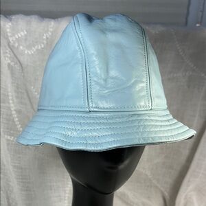 Memar made in Italy leather fedora hat